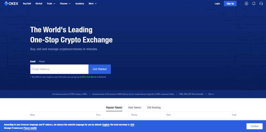 OKEX – Crypto broker: reviews
